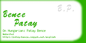 bence patay business card